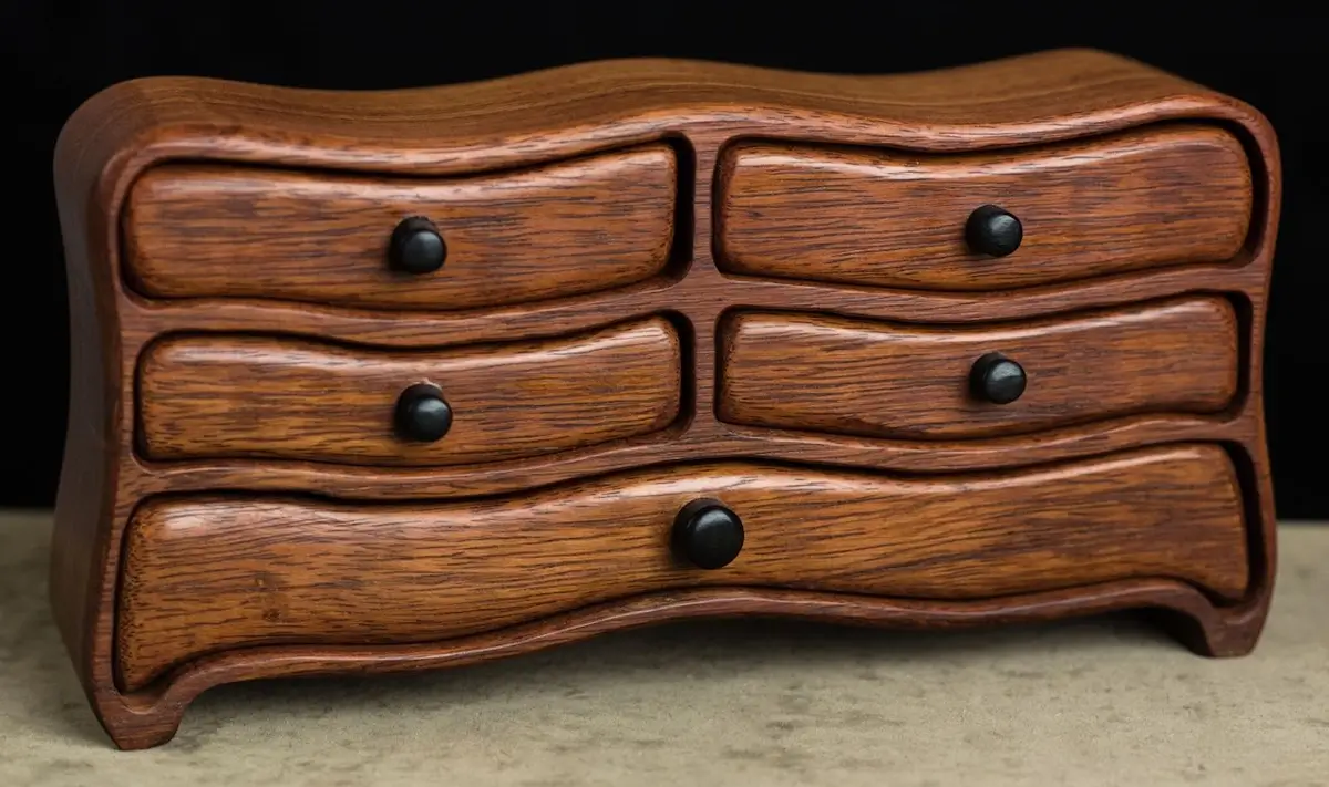 bandsaw box woodworking project showing front panel and drawer formation techniques