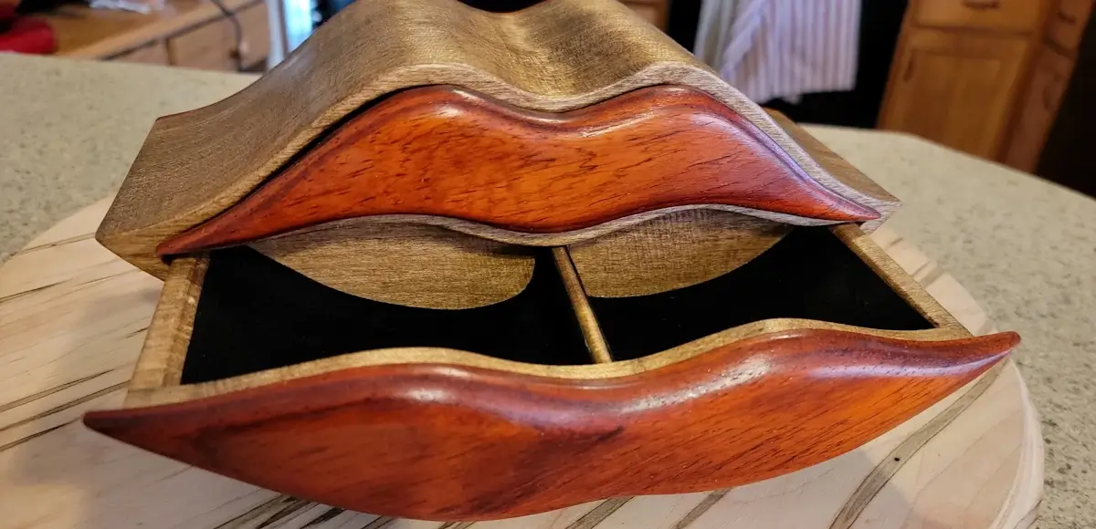 bandsaw box assembly woodworking technique showing glue and clamp process