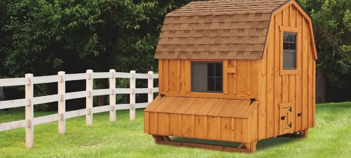 traditional barn style chicken coop woodworking project design