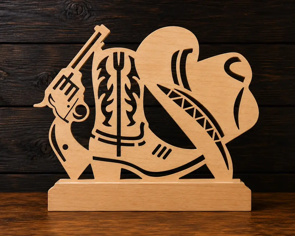 Cowboy Gear scroll saw pattern preview