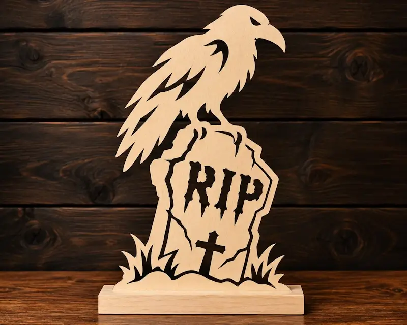 Raven on Tombstone