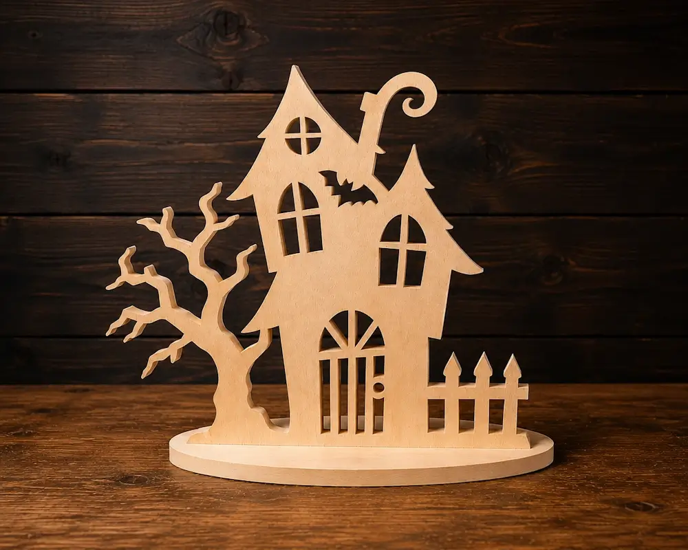 Haunted House scroll saw pattern preview