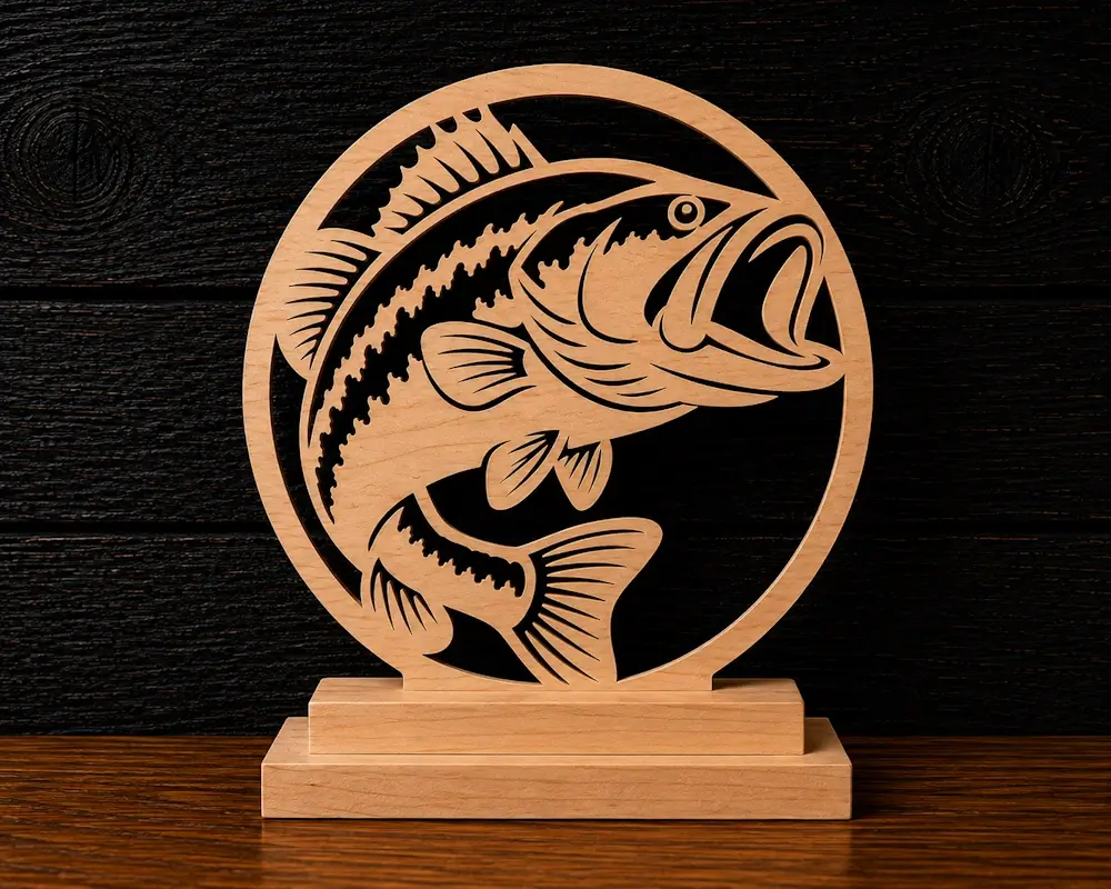 Largemouth Bass scroll saw pattern preview