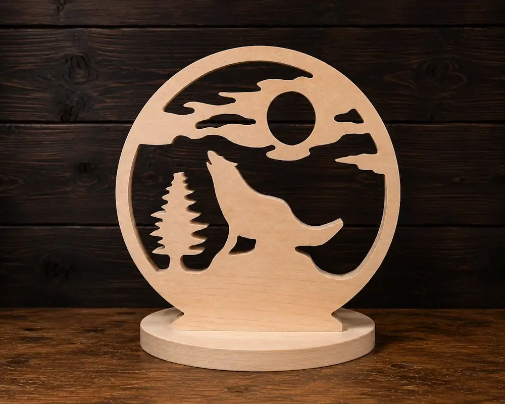 Lone Wolf scroll saw pattern preview