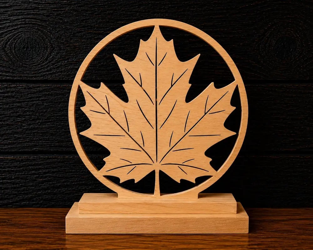 Maple Leaf scroll saw pattern preview