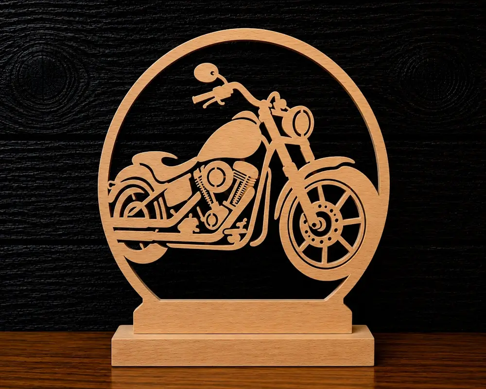 Motorcycle scroll saw pattern preview